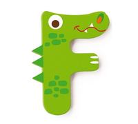 Lettre décorative 'F' en bois Animaux Amusants 6cm Scratch® - Lettre