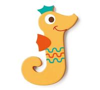 Lettre décorative 'J' en bois Animaux Amusants 6cm Scratch® - Lettre
