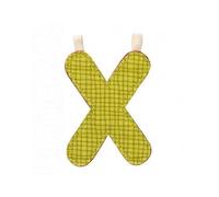 Lettre en tissu à suspendre réversible X (9,5 cm)