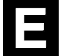 Lettre décorative majuscule «E» en verre acrylique blanc 15 cm épaisseur 4 mm ADZIF.BIZ