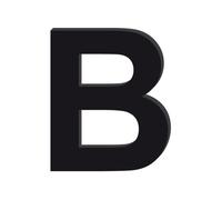 Lettre Décorative Plexigglas Noir 10 cm B