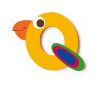 Lettre décorative 'Q' en bois Animaux Amusants 6cm Scratch® - Lettre
