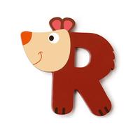 Lettre décorative 'R' en bois Animaux Amusants 6cm Scratch® - Lettre