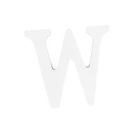 Lettre Décorative W en Bois Blanc 8cm pour Maison et Fête