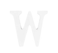 Lettre Décorative W en Bois Blanc 8cm pour Maison, Mariage