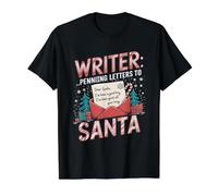 Lettre d'écrivain au Père Noël Auteur Romancier T-Shirt Graphique avec Valeur