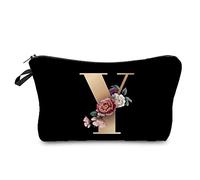 Lettre dorée imprimée femmes sac de voyage demoiselle d'honneur cadeau dames portable sac de maquillage étui de maquillage lettre A-Z sac de maquillage mode rangement sac à main étui de protection