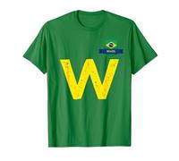 Lettre du Drapeau Humain du Brésil W Brésil T-Shirt