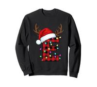 Lettre E de Noël à Carreaux en Bois de cerf Sweatshirt