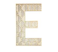 MÉGACRÉA Lettre E en Bois Alphabet géant ajouré 24 cm