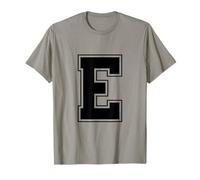Lettre E Grande Majuscule en Gras Lettre E Monogramme de l'alphabet Universitaire T-Shirt