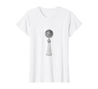 Lettre E rétro Burlesque Monogramme Vintage T-Shirt Graphique avec Valeur, Femme, Blanc, S