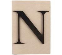 Lettre en bois 14,8 x 10,5 cm - N Noir G