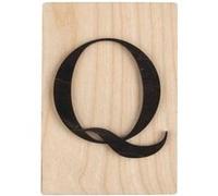 Lettre en bois 14,8 x 10,5 cm - Q Noir G