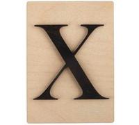Lettre en bois 14,8 x 10,5 cm - X Noir G
