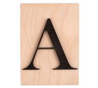 Lettre En Bois A, Fsc Mixed Credit, Noir, 10,5x14,8cm
