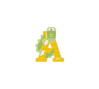 Sevi Lettre en bois 'A' Alligator 10 cm 83001 – Peint à la main, 12 couleurs
