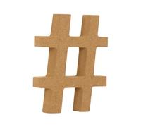 Lettre en bois brut de 20,3 cm et découpe artisanale en MDF 2,5 à 10,2 cm Qpz542 (F, taille unique)