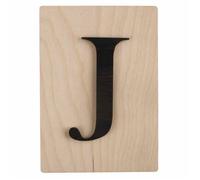 Lettre en bois déco - RAYHER - J - 14,8 x 10,5 cm - Noir - Objets décoratifs