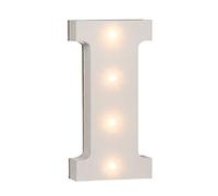 Lettre en bois illuminée I, avec 4 LED, env. 16 cm