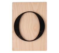 Rayher 63106576 Tuile en bois Lettre O, 1 pce., FSC Mixed Credit, noir, 10,5 x 14,8 cm, épaisseur 4 mm, effet 3D, décoration d’intérieur, arts créatifs