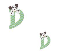 Lettre en Bois - Sevi - D - 10 cm - Décoration Murale - Animaux - Coloris Aléatoire