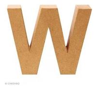 Lettre en carton W qui tient debout - 17,5 x 23 x 5,5 cm G