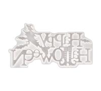 Lettre en résine - de porte Happy Halloween - Coque en silicone - Modèle artisanal élégant - Forme flexible avec des détails élevés avec une finition lisse et un moulage polyvalent pour