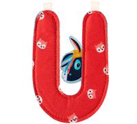 Lettre en tissu à suspendre réversible U (9,5 cm)