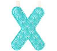 Lettre en tissu à suspendre réversible X (9,5 cm)