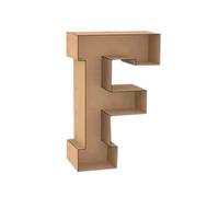 Lettre F décorative 3D en bois, 1 mètre de haut, 6 mm d'épaisseur