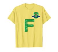 Lettre F Drapeau du Brésil Yw T-Shirt