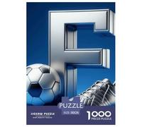 Lettre F du Football Puzzle 1000 Pièces Educa Jouet en Bois Divertissement Créatif Décoration Intérieure Jeu Éducatif Challenge Toy pour Adultes Et Enfants À Partir De 12 Ans 38x26cm/1000pcs