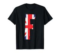 Lettre F Union Jack Initiale Royaume-Uni T-Shirt