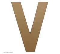 Lettre fantaisie - DECOPA - V - 21,5 x 30 cm - Papier mâché - Décoration intérieure