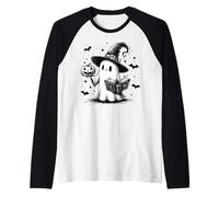 Lettré Fantôme Livre Chapeau sorcière Rat de bibliothèque Manche Raglan