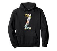 Lettre Florale Z botanique Monogramme Graphique Sweat à Capuche