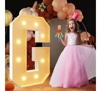 Lettre G géante lumineuse à DEL de 120 cm, panneau lumineux en mosaïque pour chapiteau lumineux, lampes à DEL pour Saint-Valentin, anniversaire, Noël, Nouvel An