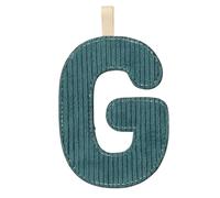 Lettre en tissu phosphorescente bleue G