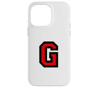 Lettre G (Rouge) G Coque pour iPhone 14 Pro Max