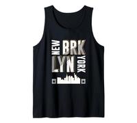 Lettre graphique de New York Brooklyn City, NY Skyline Débardeur