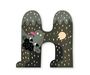 Lettre 'H' décorative en bois Animaux 7 cm Vilac® par Michelle C