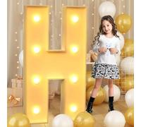 Lettre H géante lumineuse à DEL de 100 cm, panneau lumineux en mosaïque pour chapiteau, lettres LED pour Saint-Valentin, anniversaire, Noël, Nouvel An