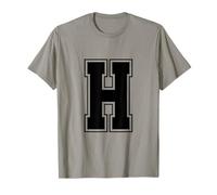 Lettre H Grande Majuscule en Gras Lettre H Lettre Alphabet Monogramme T-Shirt
