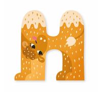 Lettre h michelle carlslund marron TU