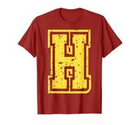 Lettre h Nom Initial Monogramme Varsity Alphabet T-Shirt