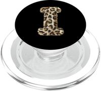 Lettre I Cheetah Léopard Initiale Imprimée Nom Zèbre Assorti PopSockets PopGrip pour MagSafe