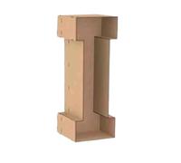 Lettre I décorative 3D en bois, hauteur 100 cm, design moderne