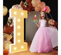 Lettre I géante lumineuse à DEL de 120 cm, panneau lumineux en mosaïque pour chapiteau, lettres LED pour Saint-Valentin, anniversaire, Noël, Nouvel An