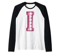 Lettre I pour chapiteau - Initiale Lumineuse Rose Manche Raglan